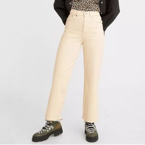 Cream Levi's Ribcage Bootcut Jeans | Sz 28
